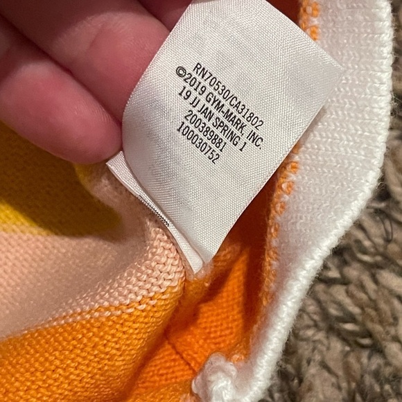 Jamie and Jack cotton rainbow stripe bell sleeve sweater - Picture 5 of 7